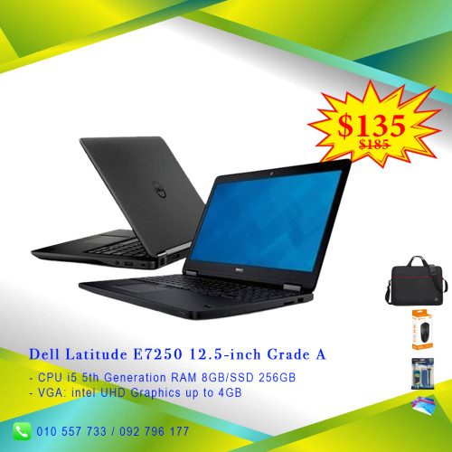 Dell Latitude 5290 12.5-inch i5 7th  RAM 8GB/SSD 256GB VGA up to 4GB