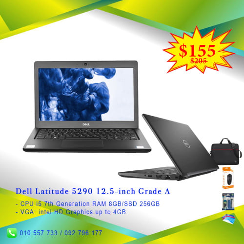 Dell Latitude 5290 12.5-inch i5 7th  RAM 8GB/SSD 256GB VGA up to 4GB