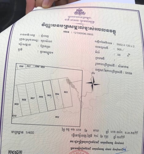 ផ្ទះលក់បន្ទាន់ ៥០% កាត់ប្លង់រឹងជួន