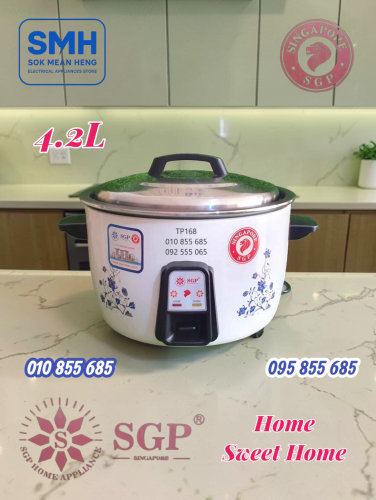 ឆ្នាំងដាំបាយអគ្គីសនី_បាទខ្មៅ SGP Rice Cooker _ Black Inner Pot _ 3.6L / 4.2L / 6L