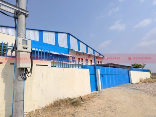 1700 Sqm Warehouse For Lease On A Sub-Road In Angk Snuol, Kandal