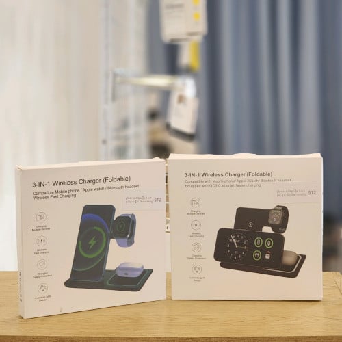 3 in 1 Fast Charging Station For Smartphone, Apple iWatch, and AirPod
