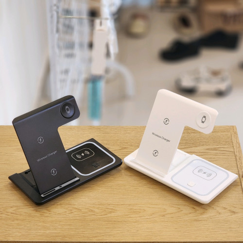3 in 1 Fast Charging Station For Smartphone, Apple iWatch, and AirPod
