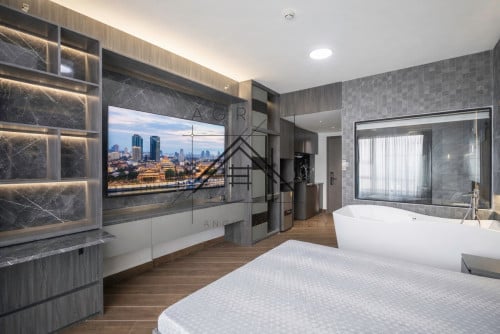 35th Floor Studio Apartment For Rent in BKK3 - Border BKK1 ខុនដូជួលនៅលើផ្លូវព្រះមុនីរង្ស បឹងកេងកេង៣