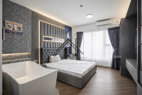 35th Floor Studio Apartment For Rent in BKK3 - Border BKK1 ខុនដូជួលនៅលើផ្លូវព្រះមុនីរង្ស បឹងកេងកេង៣