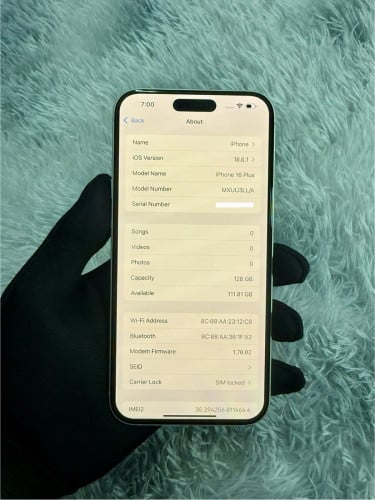 📱iPhone 16 Plus Color White🤍មួយទឹកថ្ម100%🔋128G lock simប្រើបានសុីម2សេវាដើរស្មូតល្អគ្រប់ប្រពន្ធ័⭐️