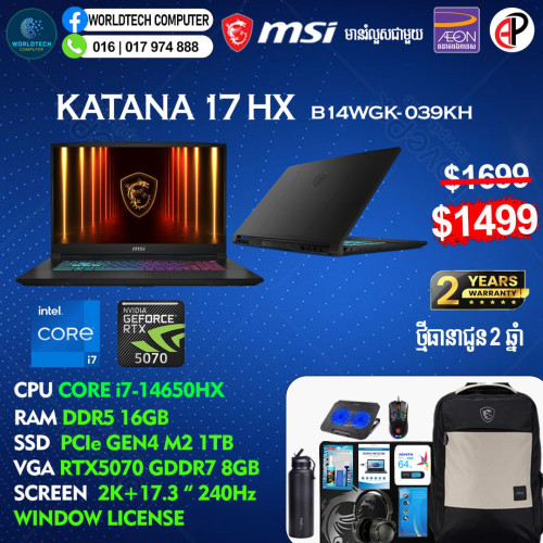 Cyborg15 i7-13620H RAM 16G M2 1TB RTX4050 6G 15.6" 144Hz New Warranty 2Years=1019$