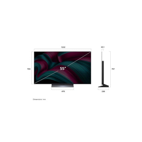 OLED55C5PSA 55" 4K OLEDevo TV, Youtube, Netflix, Room Sharing, ThinQ AI & WebOS 23