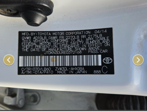 Prius 2014 Option 5 ១៣មុឺនmile ឡានមូល