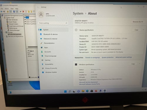 HP i7 8th ram8G SSD512G VGA GTX1050 4G