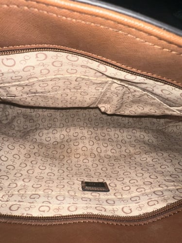 Original GUESS tote bag - size L - 90% new - brown color