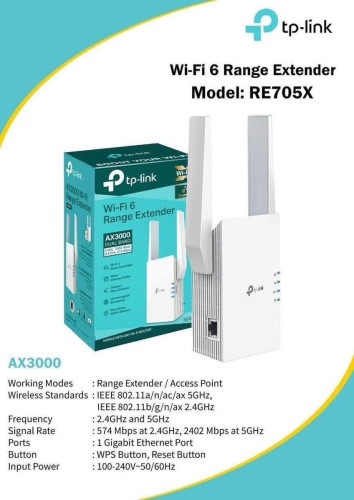 Wifi 6 Range Extender RE705X ឥវ៉ានមាននៅក្នុងស្តុកគ្រប់មុខ មានធានា1ឆ្នាំពេញ បងៗអាចដាក់កម្ម៉ងបាន✅