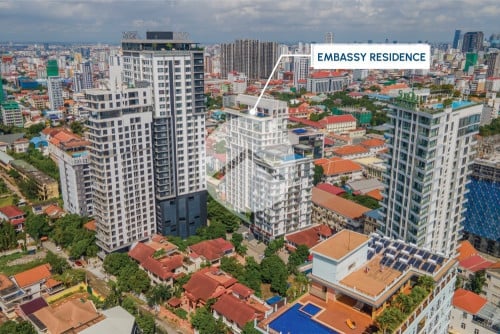 #URGENTSALE❗️ ​2-Bedroom Luxury Condo🌇 -📍Embassy Residences, Tonle Bassac, Phnom Penh