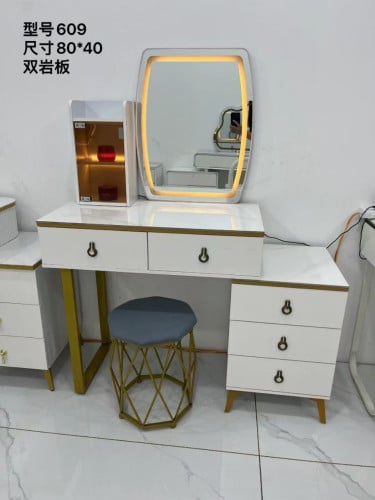Makeup table set with chair