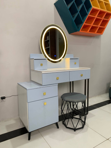 Makeup table set with chair