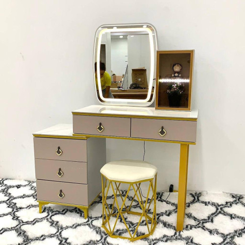 Makeup table set with chair