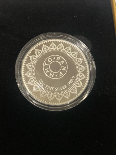MMTC-PAMP Ashta Lakshmi 20 grams colorized silver bar