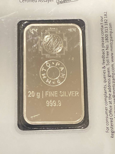 MMTC-PAMP Lakshmi 20 grams colorized silver bar