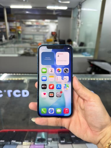 iPhone 12 Blue LL/A HD64GB Phone Condition 90% 🔋77% , ម៉ាស៊ីនសានុំណែន