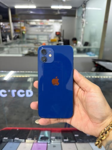 iPhone 12 Blue LL/A HD64GB Phone Condition 90% 🔋77% , ម៉ាស៊ីនសានុំណែន