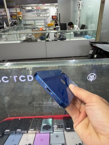 iPhone 12 Blue LL/A HD64GB Phone Condition 90% 🔋77% , ម៉ាស៊ីនសានុំណែន