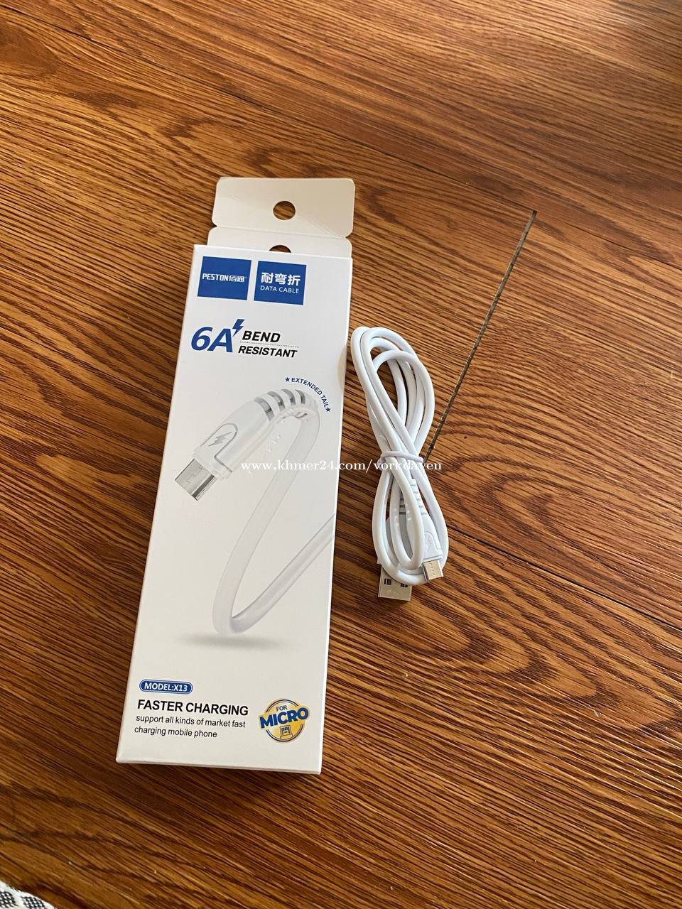 ខ្សែសាកទូរស័ព្ទ Micro USB 6A Fast Charging – ត្រឹមតែ 1$ | លក់រាយ និងបោះដុំ