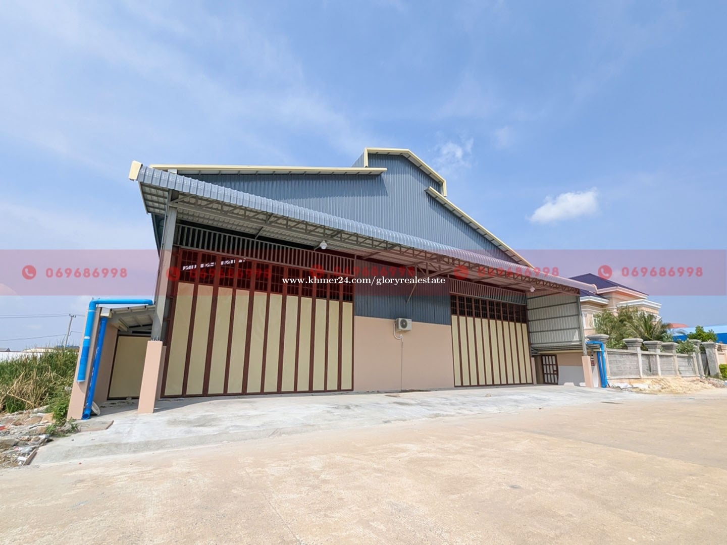 925 Sqm Warehouse For Lease Along Sub-Concrete Road In Sen Sok Area