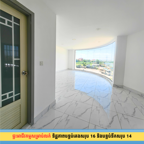 ផ្ទះអាជីវកម្ម លើមហាវិថីឈ្នះឈ្នះ កែងផ្លូវច្រកចូលគម្រោងបៃតងលែន ទីតាំងបែរនេះមិនងាយមានទេ !