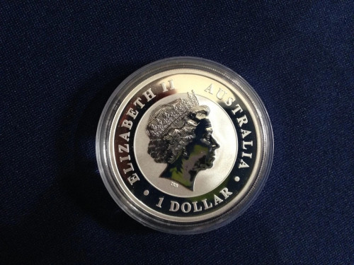 Australia 2013 KOALA 1oz Silver Proof Gilded $1 Coin