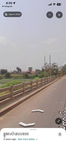 ដីលក់លេីផ្លូវ៦A ជាប់ស្ពានទី២២