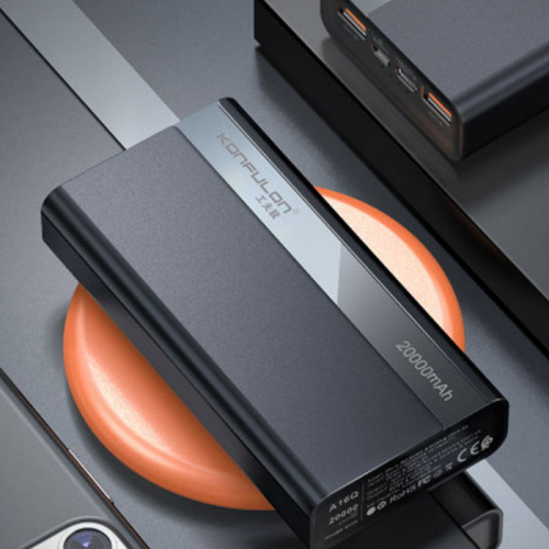 22.5W 20000mah powerbank type-c in&output black color