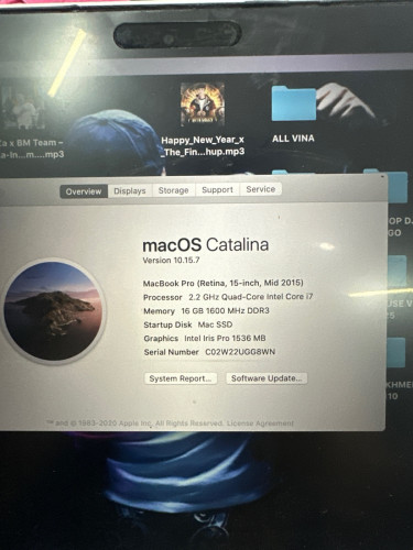 MacBook 2015 15inch core7 ram16G