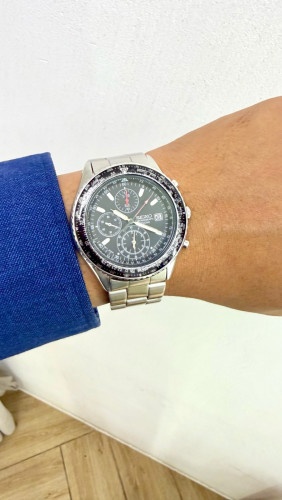 Original Vintage SEIKO CHRONOGRAPH 100M Black Dial 2004 - (Condition 80%)