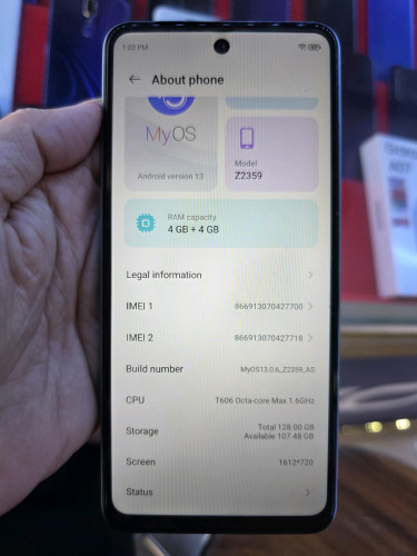 ZTE A75 ram4G+4G/128G sim2 ធានាហ្សីនសុំនុំ ស្អាត99%