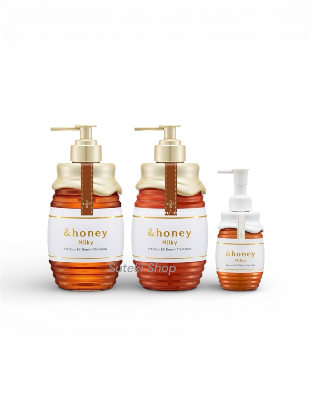 &honey Milky Precious EX Repair Shampoo Treatment Pair Set Upgraded 500ml