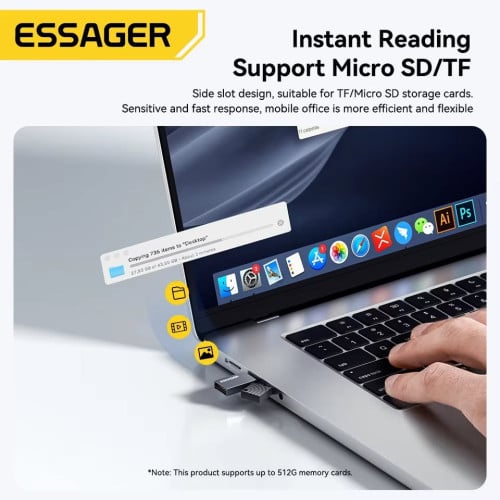 Essager 2-in-1 Card Reader មានទាំង Type-A និង Type-C
