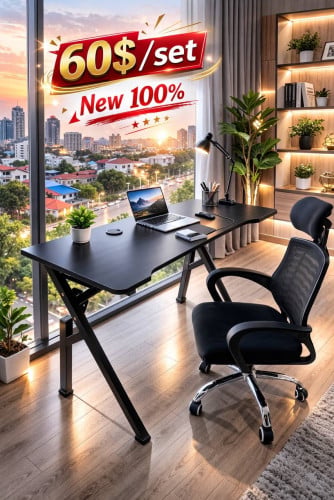 Table and chair office (ឈុតតុធ្វើការ)