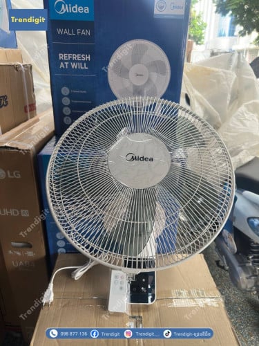 កង្ហារជាប់ជញ្ជាំង Midea Wall Fan MFW160R0BPW (16”)