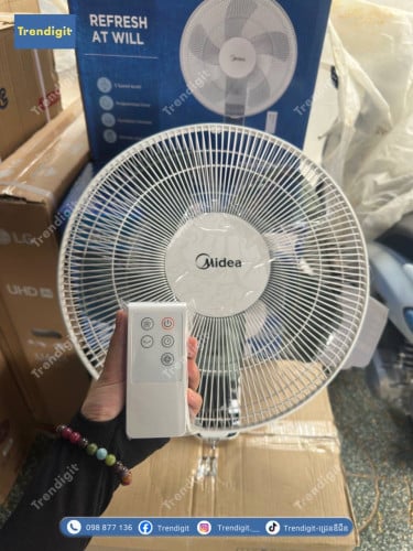 កង្ហារជាប់ជញ្ជាំង Midea Wall Fan MFW160R0BPW (16”)