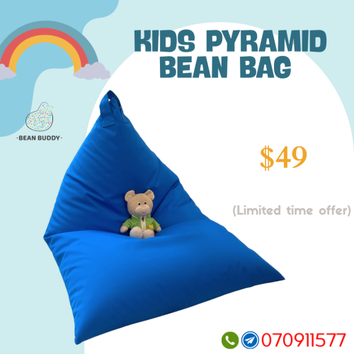 Kids Pyramid Bean Bag សាឡុងអង្គុយគ្រាប់ស្នោ