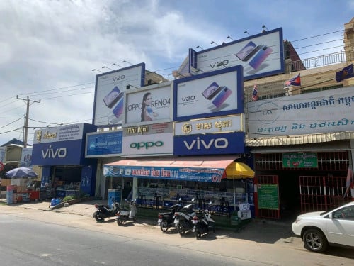 ផ្ទះអាជីវកម្ម ២ល្វែងជាប់គ្នា សម្រាប់ជួល 2 Shophouses for Rent Surrounding Khan DangKao