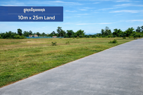 ដីលក់ 10m × 25m តម្លៃល្អ