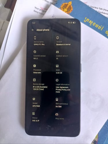 ចង់លក់ F11 pro តម្លៃ 45 $