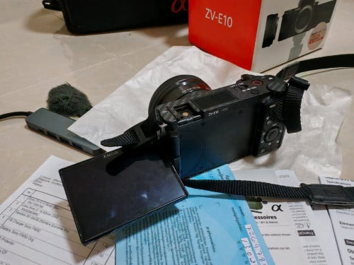 📸 SONY ZV-E10 + sony kids Len+កាបូបកាមេរ៉ា , SD Card 64GB, Screen Protector