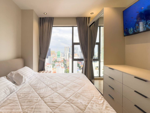 2 Bedroom Time Square 5 Condo for rent- BKK1 -Phnom Penh.