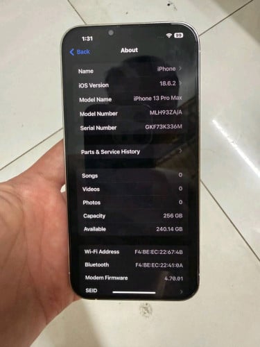 iPhone 13 Pro Max ZA 256g Sim2