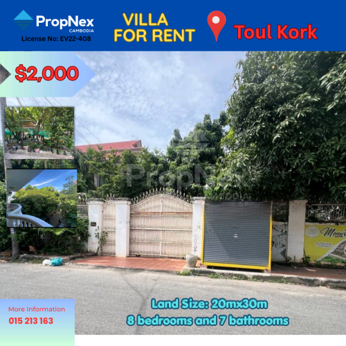 House for Rent – Tuol Kork (TK) with green garden