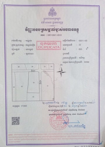 ដីសៀមរាបកន្ទួតលក់បន្ទាន់ Land for Sale Urgent