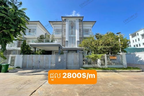 6+1 Bedroom Villa For Rent In Borey Varina Sen Sok