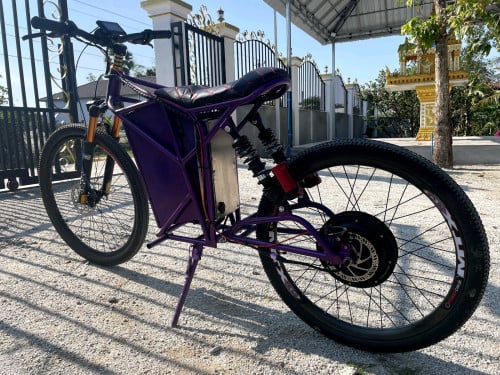 Electric bicycle -Battery 72v 45Ah lifepo4 32140-Hub Motor 2000W-Speed 70Km/h-អាចជិះបានចម្ងាយ 70km